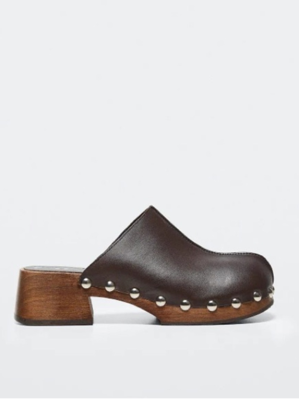 MANGO Studded Leather Clog